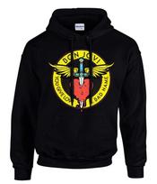 hoodie-Casual Pullover Sweatshirt BON JOVI Rock Band Rock Music hoodie-Casual Pullover Sweatshirt Hooded Sweatshirt Black - 3956 -SW XXL yellow