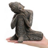 Buddha Statue Sculpture Table Centerpiece Desk Figure Ornament Meditation Decoration for black