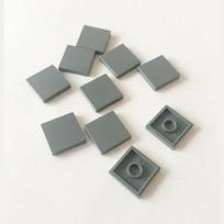 50-100Pcs Flat Tile 2x2 2x4 DIY Enlighten Plastic Smooth Building Block BricksCompatible All Brands Assembles Particles gray