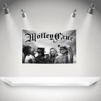 Mmotley Crue Flag Rock Music Band Banner 3x5ft With Brass Grommets Hd Printing Tapestry Exhibition Music Band Fans Garage Decor 74x94cm(29x37in) gray