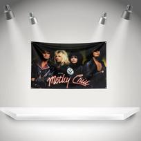 Mmotley Crue Flag Rock Music Band Banner 3x5ft With Brass Grommets Hd Printing Tapestry Exhibition Music Band Fans Garage Decor 74x94cm(29x37in)