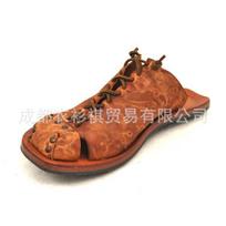 Old Man'S Head Hollowed Out Summer Casual Style Flat-Bottomed Men'S Slippers Large Size 38 To 48 Yards 43 brown