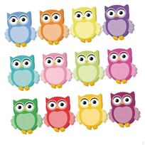 12 Pieces Owl Self Sticky Notes Easy to Post Clean Removal 30 Sheets/Pad Memo Pads for beige