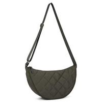 Women's Plaid Crossbody Messenger Bag Nylon Shoulder Bags Large Capacity Travel Half Moon Belt Bag Ladies Hobos Bag KTB 40x12x21cm žalia