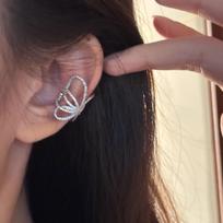 Zirconia Hollow Ear Cuff: Versatile, Stylish, and Luxurious Earrings gray