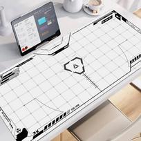 Gaming Mouse Pad Black White Hud Grid Xxl Desk Mat Non Slip Rubber Waterproof Keyboard Mat Pc Playmat Speed Extension Xxl 800x300x2mm white