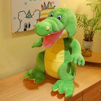 Crocodile plush toy doll large Tyrannosaurus rex rag doll children accompany sleeping pillow 35 cm 0.42kg green