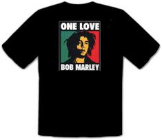 BOB MARLEY ONE LOVE Reggae Rock Rules Black Fun Music T-Shirt -066 5XL