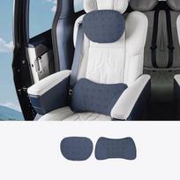 Nappa Leather Car Seat Neck Pillow Lumbar Support Seat Lumbar Protection For Zeekr 7X 007 009 Interior Accessories 2pcs-blue