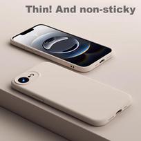 iPhone 16e skysto silikono dėklas Neslystantis telefono apsauginis dėklas Atsparus vandeniui Lengvas telefono dėklas Itin plonas telefono galinis dėklas black