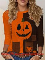 Christmas, Halloween, Happy Holidays, Spring and Autumn, Women's Long Sleeve Top, Fashionable Holiday Dress Up, Comfortable Outdoor Trendy Top 6XL black