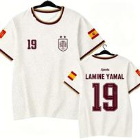 Vasaros Ispanija # 19 Yamal nauji madingi ir laisvalaikio 3D spausdinti sportiniai futbolo marškinėliai suaugusiems ir vaikams 6XL