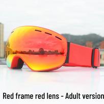 UOSU OTG Coated Spherical Ski Goggles red
