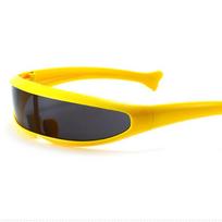 New Rectangle Women Sunglasses Hip Hop Bicycle Goggles Funny Party Sun Glasses Men Outdoors Motion Eyewear UV400 Oculos De Sol yellow