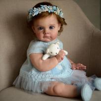 Gyvybiška 60 cm Reborn Doll Mažylė Mergaitė Maggie Rankų darbo 3D dažytos princesės modeliavimas Kūdikių žaislai vaikams Vaikams Dėlionė Žaislas Gimtadienio dovanos black
