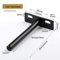 10 mm Nematomas Pertvaros Lentynos Laikiklis black
