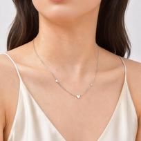 Heart Necklace Anti-allergy Stainless Steel Choker Chain Link Necklaces for Women Dainty Minimalist Fashion Accessories brown