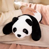 Simulated Panda Doll Cute Baby Comforting Plush Toy Black and White Animal Doll Sleeping with Doll Pillow Gift 39Cm (no particles) white