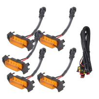 Automobilio LED dienos žibintas Lengvas montavimas Patvarus dienos žibinto grotelės Geltona šviesa 5pcs-Yellow Shell-Yellow
