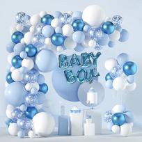 Pink & Blue Baby Shower Balloon Garland Set for Birthdays