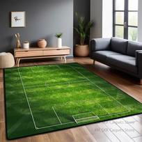 Futbolo Aikštės Didelio Ploto Sporto Tematikos Kilimai Dekoras Namų Svetainės Purus Minkštas Kilimas 200×300 Miegamojo Žaidimų Aikštės Kilimėlis Vaikams 60cm x 90cm