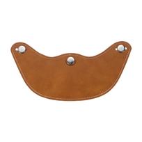 Motorcycle Helmet Visor PU Leather Vintage Peak Shield 3 Snap Universal Sun Shade for Retro Open Face
