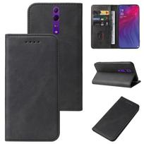 Magnetiniu užsegimu odinis telefono dėklas, skirtas OPPO Reno Z For OPPO Reno Z black