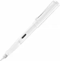 Lamy Safari 0B1 All Baltas plunksnakočiai rašikliai, 6 spalvoti žiedai, F plunksna, balti (LY4040702)