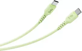USB laidas TnB USB-C į USB-C 60 W Turbo Charge 1 m telefonui, greitas įkrovimas T''nb / Tcusbc01gr / Žalias (SB12247)