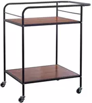 Storage Solutions Virtuvinis vežimėlis su 2 lentynomis, ant ratukų, 62,5 x 43 x 73,5 cm