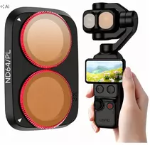 SunnyLife filtras hibridinis pilkas ND64 + PL poliarizacinis Dji Osmo Pocket 4 Pro / 4p / 4pro / Op4-fi353-64p