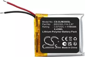 Cameron Sino Akumuliatorius Baterija Tipas Bsx300-114-3.87, skirta Dji Mic Mini 110mah Li-polymer / Cs-djm200sl (SB12387)