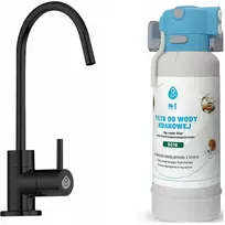 Virtuvės baterija Dafi Filtravimo sistema Flow Comfort Basic DC10 + filtruoto vandens čiaupas ALTO – juoda (5904870073834)