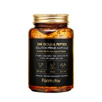 [Farm Stay] 24K Gold & Peptide Solution Prime Ampoule (250ml) x 2ea Set – Royal Anti-Aging & Radiant Glow brown