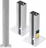 2x Stulpo pagrindas tvoros stulpo kojelė panelinės tvoros laikiklis inkaras 60x40
