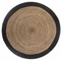 Atmosphera Createur Dinterieur Pintas džiuto kilimas, apvalus boho stiliaus kilimėlis, 120 cm