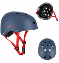 Nils Pilkai raudonas šalmas vaikams ir suaugusiems dviračiui, riedučiams, dydis Xs (48-52 cm)