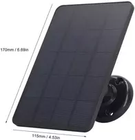 10 W saulės baterija lauko stebėjimo kameroms, Micro Usb saulės baterijos įkroviklis baterijoms (juoda)