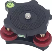 Tripod galvutės niveliavimo bazė, kameros niveliavimo įrankis, 3 ratų aliuminio lydinio niveliavimo įrankis makro panoraminiam fotografavimui, 3 gulsčiukai su 3/8" sriegiu dslr kamerai