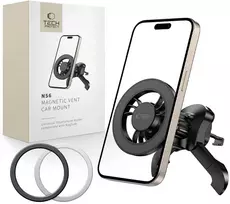Tech-protect automobilinis laikiklis su magsafe grotelėms, skirtas iphone 12 13 14 15 16 + plokštelės