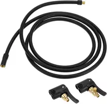 Infinauto padangų pripūtimo žarna, automobilio ventilio prailginimo žarna, 70.87 colio 7.8 mm id skirta automobiliui, motociklui, dviračiui, oro siurblio adapteris, padangos ventilis su oro jungtimi, guma, juoda, patvari