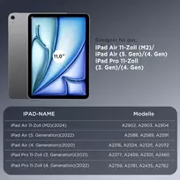 Cacoe klaviatūros dėklas, suderinamas su Ipad Air (4-os, 5-os ir 6-os 7-os kartos - 2020, 2022, 2024, 2025) 11/10.9 colių, Ipad Pro 11 (3-ios ir 4-os kartos - 2021, 2022), nuimama klaviatūra su apšvietimu ir jutikliniu kilimėliu