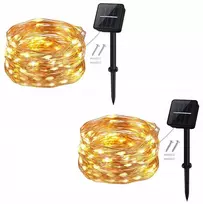 Cshare saulės lemputės lauko apšvietimas girlianda 2 x 50 Led