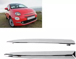 Priekinio buferio viršutinė chromo apdaila 735455041, skirtas pakeisti Fiat 500 2007-2015