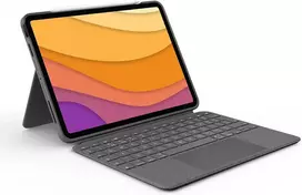 Klaviatūra Logitech Combo Touch Ipad Air (4-os ir 5-os kartos - 2020, 2022) klaviatūros dėklas, Uk/us Qwerty išdėstymas - pilka