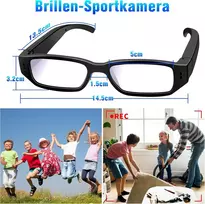 Nisanmoon akiniai sporto kamera, akinių vaizdo kamera hd 1080p sporto kamera akiniai, maža veiksmo kamera palaiko fotografavimą/vaizdo įrašymą/ciklo įrašymą dviračiui ir motociklui