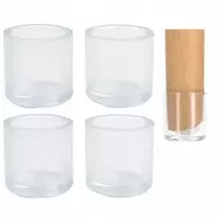Apsauginiai silikoniniai baldų kojelių uždangalai, skaidrūs, 4 vnt., 18 mm