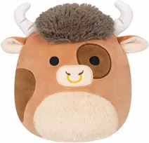 Jazwares Kellytoy Squishmallows Sqcr02407 Shep the Brown Bull 30 cm oficialus Kelly Toys pliušinis itin minkštas žaislas