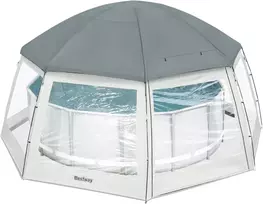 Bestway apvalus baseino paviljonas 600 x 295 cm, pilkas