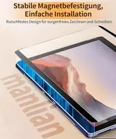 Manlian magnetinė popierinė apsauginė plėvelė, skirta microsoft surface pro 7 plus & pro 7/6/5/4/3, tarsi rašytumėte / pieštumėte ant popieriaus, nuimama ir daugkartinio naudojimo, popierinė ekrano apsauga